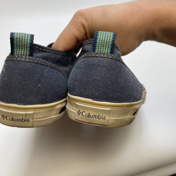 Columbia Vulc N Vent Boat Shoes Mens 12 US Navy Blue Canvas Slip On Sneakers - Picture 8 of 13
